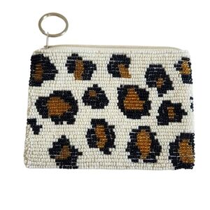 Tiana Designs Beaded Leopard Coin Purse